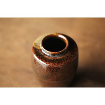 陽炎園 膳所焼茶入　P324 