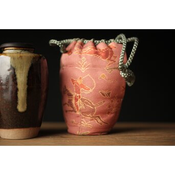 陽炎園 膳所焼茶入　P324 