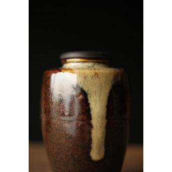 陽炎園 膳所焼茶入　P324 