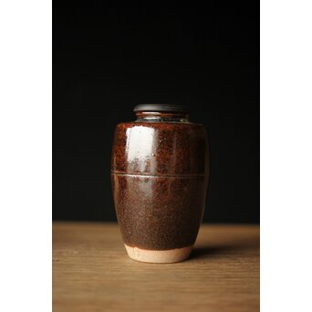 陽炎園 膳所焼茶入　P324 