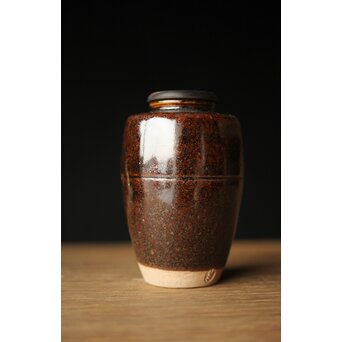 陽炎園 膳所焼茶入　P324 