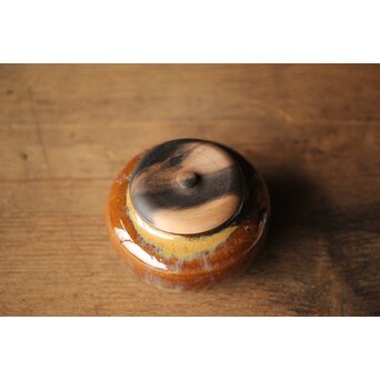 十三代 亀井味楽 高取茶入 十四代識箱　P325 