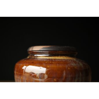 十三代 亀井味楽 高取茶入 十四代識箱　P325 