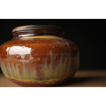 十三代 亀井味楽 高取茶入 十四代識箱　P325 