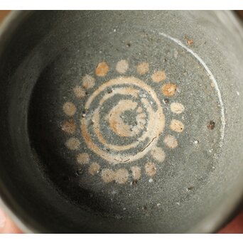 李朝初期 高麗陶器 三島手盃/茶入　P326 