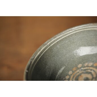 李朝初期 高麗陶器 三島手盃/茶入　P326 