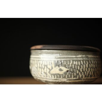 李朝初期 高麗陶器 三島手盃/茶入　P326 