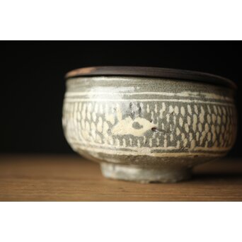 李朝初期 高麗陶器 三島手盃/茶入　P326 