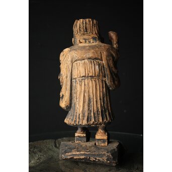 木彫玉眼 大津絵 鬼の寒念仏　X338 