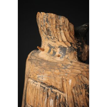 木彫玉眼 大津絵 鬼の寒念仏　X338 