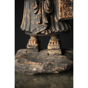 木彫玉眼 大津絵 鬼の寒念仏　X338 