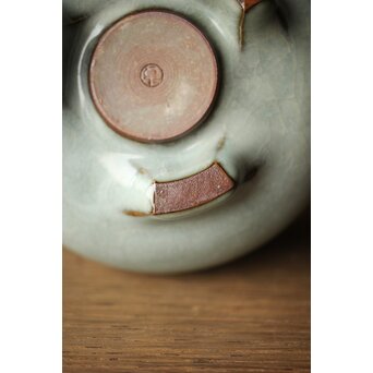 原口卓士 粉青青磁香炉 唐木蓋　P327 