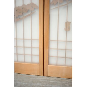 三保の松原 富士 ガラス入書院 2枚1組　R0154 