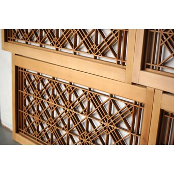 片身替 小型組子天袋引戸 4枚1組　R0155 