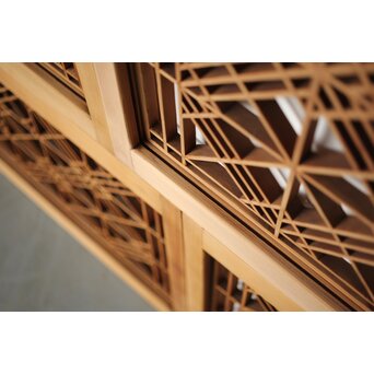 片身替 小型組子天袋引戸 4枚1組　R0155 