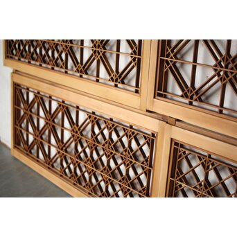 片身替 中型組子天袋引戸 4枚1組　R0156 