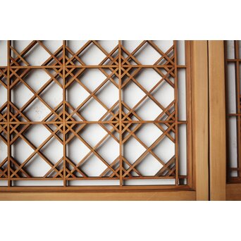 片身替 中型組子天袋引戸 4枚1組　R0156 