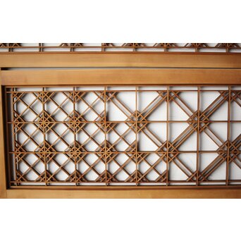 片身替 中型組子天袋引戸 4枚1組　R0156 