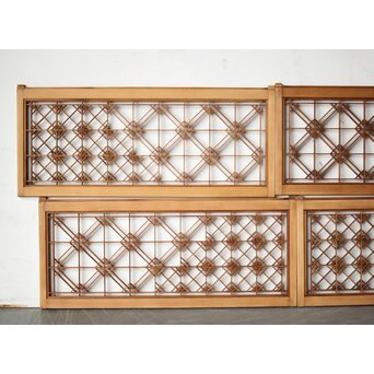 片身替 中型組子天袋引戸 4枚1組　R0156 