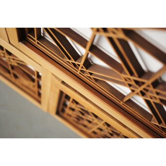 片身替 中型組子天袋引戸 4枚1組　R0156 