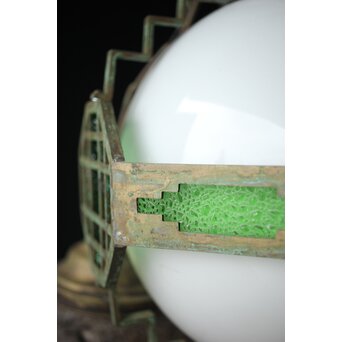 緑色ダイアガラス アールデコ照明　A007 