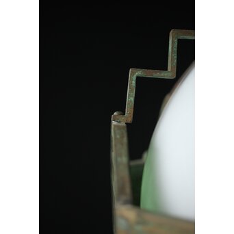 緑色ダイアガラス アールデコ照明　A007 