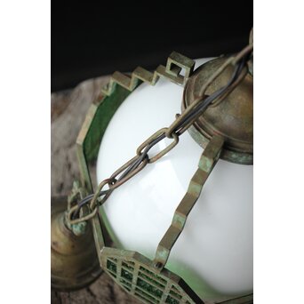 緑色ダイアガラス アールデコ照明　A007 