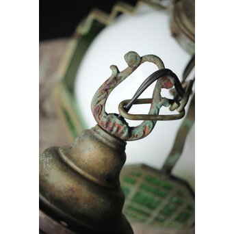 緑色ダイアガラス アールデコ照明　A007 