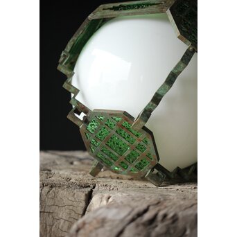 緑色ダイアガラス アールデコ照明　A007 