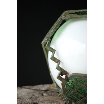 緑色ダイアガラス アールデコ照明　A007 