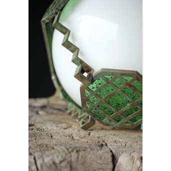 緑色ダイアガラス アールデコ照明　A007 