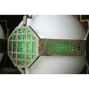 緑色ダイアガラス アールデコ照明　A007 類似品あり