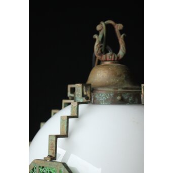 緑色ダイアガラス アールデコ照明　A007 