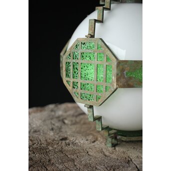 緑色ダイアガラス アールデコ照明　A007 