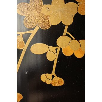 枝梅蒔絵 時代香盆　Q294 