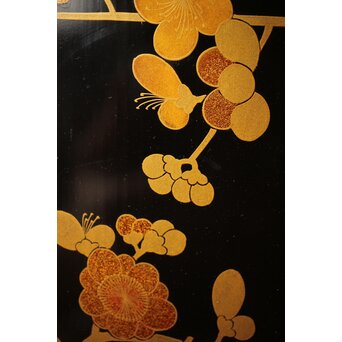 枝梅蒔絵 時代香盆　Q294 