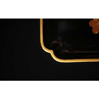 枝梅蒔絵 時代香盆　Q294 