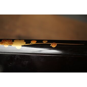 枝梅蒔絵 時代香盆　Q294 