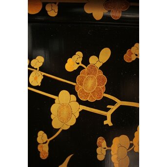 枝梅蒔絵 時代香盆　Q294 