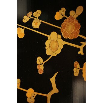 枝梅蒔絵 時代香盆　Q294 