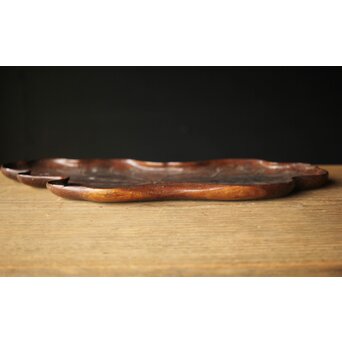 時代 桑蓮煎茶盆　X340 