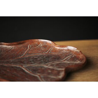 時代 桑蓮煎茶盆　X340 