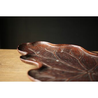 時代 桑蓮煎茶盆　X340 