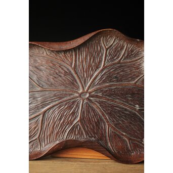 時代 桑蓮煎茶盆　X340 