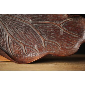 時代 桑蓮煎茶盆　X340 