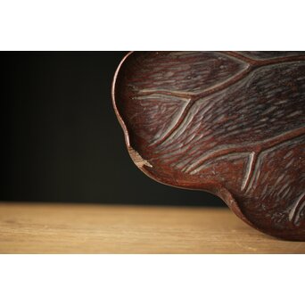 時代 桑蓮煎茶盆　X340 