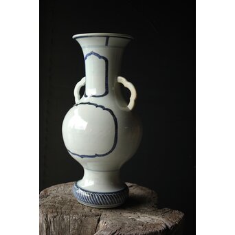 未完 絵付前 ひしゃげ古伊万里大花瓶　P328 