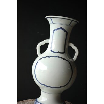 未完 絵付前 ひしゃげ古伊万里大花瓶　P328 