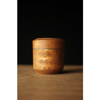 黒田正玄作 竹根茶入/中次　U276 