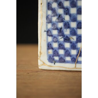 染付市松 青花小花瓶 茶入　P330 